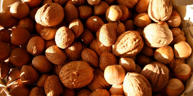 Dried fruit, Walnuts, hazelnuts and almonds. (Photo by: BSIP/UIG via Getty Images)