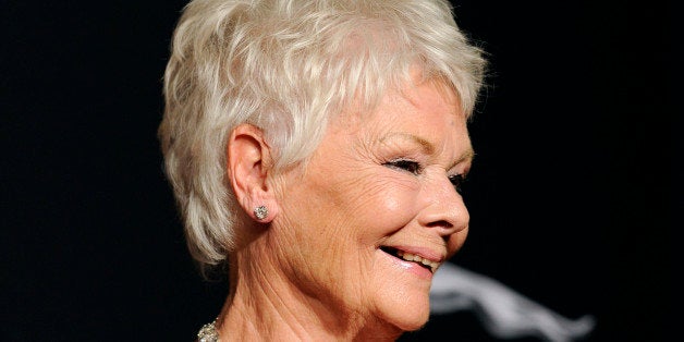 Judi Dench arrives at the BAFTA Los Angeles Britannia Awards at the Beverly Hilton Hotel on Thursday, Oct. 30, 2014, in Bever