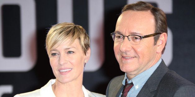 Actors Kevin Spacey and Robin Wright pose for photographers upon arrival at the House of Cards season 3 World Premiere at the Empire Cinema in central London, Thursday, Feb. 26, 2015. (Photo by Joel Ryan/Invision/AP)
