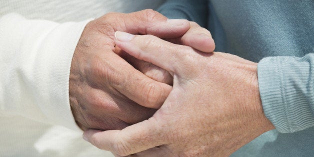 Close-up of a couple holding hands