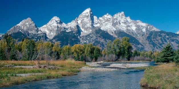 Teton Range and Snake River, national park Grand Teton, Wyoming, USA