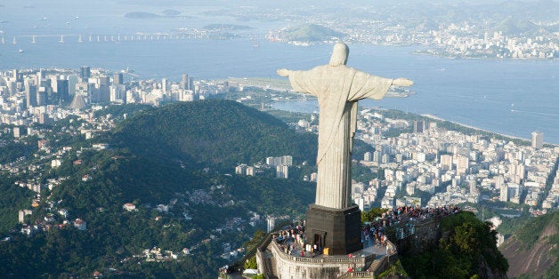 'aerial view; of Corcovado, Rio de Janeiro,BrazilBrazil'