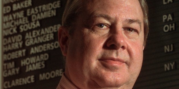ADVANCE FOR SUNDAY NOV. 28--Jim McCloskey poses at his Princeton, N.J office Friday Nov. 19, 1999, near a board listing cases