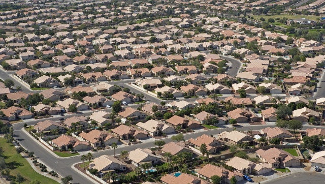 Red Roofs under Blue Skies, Suburbia in Arizona