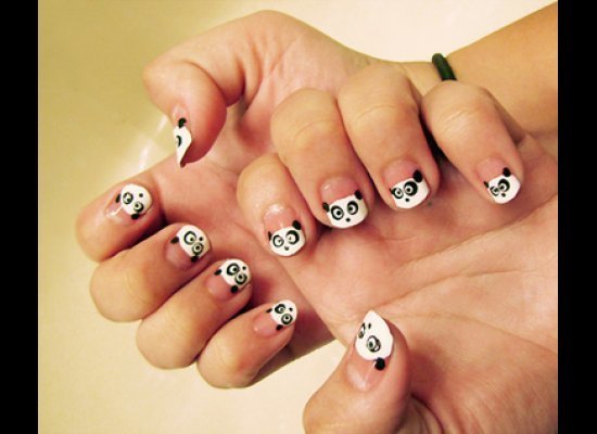 Cute Cartoon Panda Nail Art Stickers 5d Embossed Bamboo Nail - Temu
