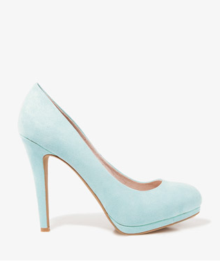 Faux Suede Platform Pumps