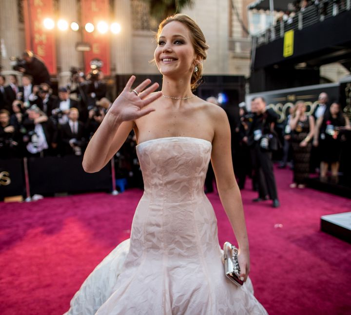 HOLLYWOOD, CA - FEBRUARY 24: Actress Jennifer Lawrence arrives at the Oscars held at Hollywood & Highland Center on February 24, 2013 in Hollywood, California. (Photo by Christopher Polk/Getty Images)