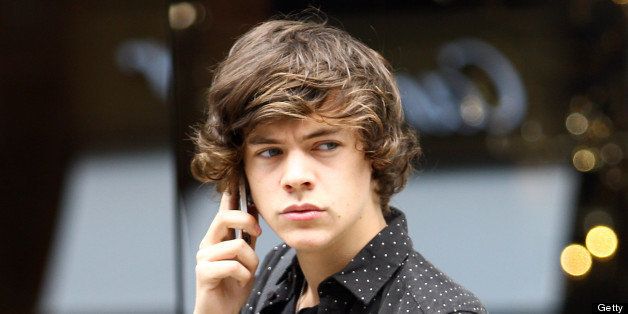 LONDON, UNITED KINGDOM - AUGUST 07: Harry Styles seen shopping at Dolce and Gabbana on Old Bond St on August 7, 2012 in London, England. (Photo by Neil Mockford/FilmMagic)