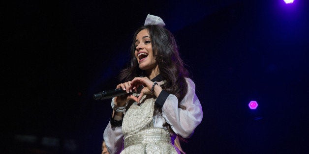 INDIANAPOLIS, IN - MARCH 30: Camila Cabello of Fifth Harmony performs in concert on the Neon Lights Tour at Bankers Life Fie