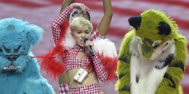 Miley Cyrus performs at PNC Arena on Tuesday, April 8, 2014, in Raleigh, N.C. (Scott Sharpe/Raleigh News & Observer/MCT via Getty Images)