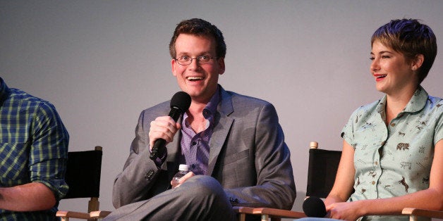 NEW YORK, NY - JUNE 01: Writer John Green and Shailene Woodley attend 'Meet The Filmmakers' at Apple Store Soho on June 1, 2