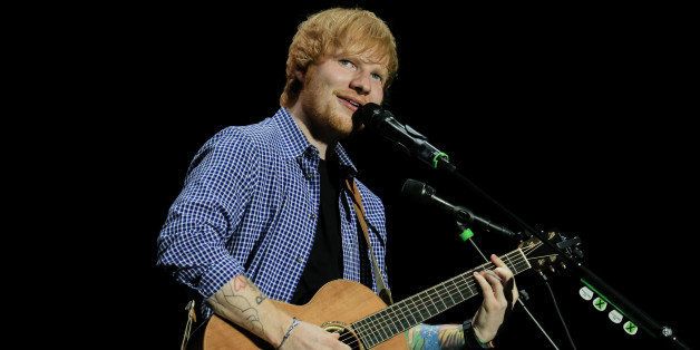 LONDON, UNITED KINGDOM - OCTOBER 12: Ed Sheeran performs on stage at O2 Arena on October 12, 2014 in London, United Kingdom. (Photo by Christie Goodwin/Redferns via Getty Images)