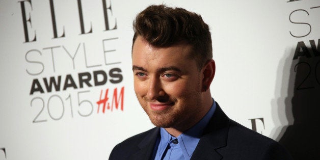 Sam Smith poses for photographers upon arrival at the Elle Style Awards in London, Tuesday, Feb. 24, 2015. (Photo by Joel Rya