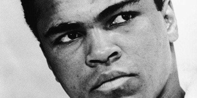 World heavyweight boxing champion Muhammad Ali (born 1942) in 1967. Photographed by Ira Rosenberg.