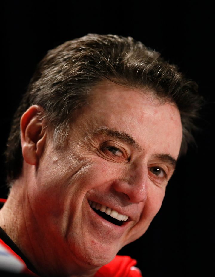 ATLANTA, GA - APRIL 04: Head coach Rick Pitino of the Louisville Cardinals speaks to the media during the 2013 NCAA Men's Final Four press conferences at Georgia Dome on April 4, 2013 in Atlanta, Georgia. (Photo by Kevin C. Cox/Getty Images)