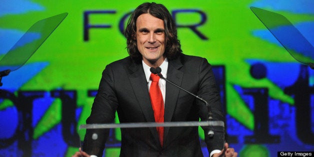 NEW YORK, NY - APRIL 04: NFL player Chris Kluwe speaks onstage at the fifth annual PFLAG National Straight for Equality Awards at Marriott Marquis Hotel on April 4, 2013 in New York City. (Photo by D Dipasupil/Getty Images for PFLAG)