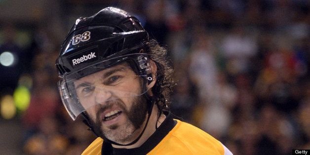 BOSTON, MA - JUNE 17: Jaromir Jagr #68 of the Boston Bruins looks on from the ice against the Chicago Blackhawks in Game Three of the 2013 NHL Stanley Cup Final at TD Garden on June 17, 2013 in Boston, Massachusetts. (Photo by Harry How/Getty Images)