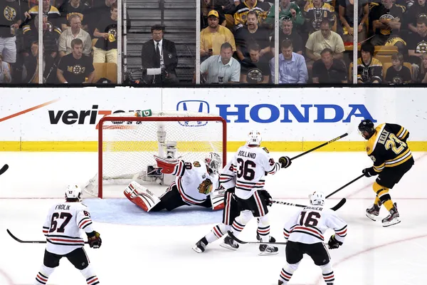 Blackhawks player puts his baby in the Stanley Cup