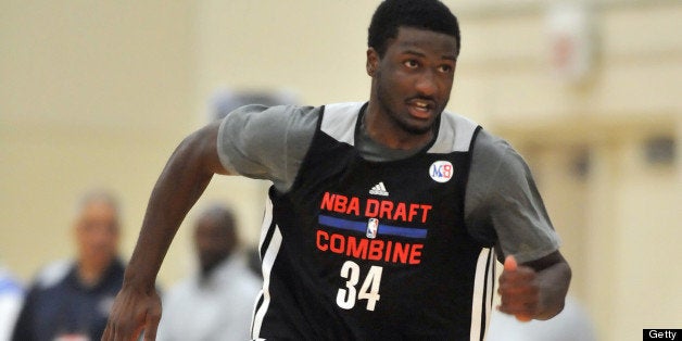 CHICAGO, IL - MAY 16: Solomon Hill #34 sprints during Day 1 of the 2013 NBA Draft Combine on May 16, 2013 at Quest Multiplex in Chicago, Illinois. NOTE TO USER: User expressly acknowledges and agrees that, by downloading and/or using this photograph, user is consenting to the terms and conditions of the Getty Images License Agreement. Mandatory Copyright Notice: Copyright 2013 NBAE (Photo by Randy Belice/NBAE via Getty Images)