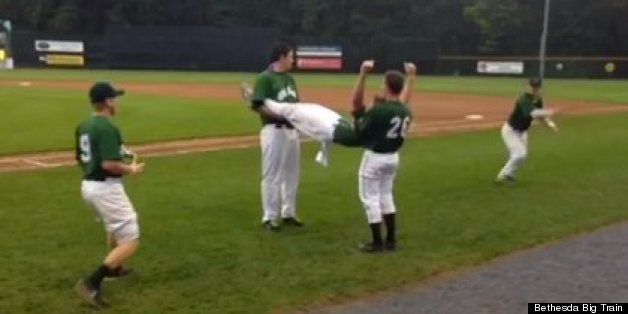 bethesda big train baseball team shares rain delay fun on twitter video - bethesda twitter following model football girls instagram