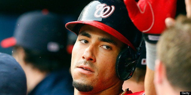 NEW YORK, NY - JUNE 30: Ian Desmond #20 of the Washington Nationals in action against the New York Mets at Citi Field on Jun
