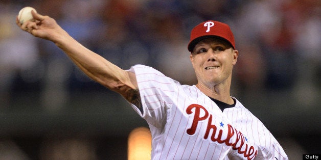 PHILADELPHIA, PA - JULY 08: Jonathan Papelbon #58 of the Philadelphia Phillies pitches against the Washington Nationals in the ninth inning on July 8, 2013 at Citizens Bank Park in Philadelphia, Pennsylvania. The Phillies won 3-2. (Photo by Miles Kennedy/Philadelphia Phillies/Getty Images)