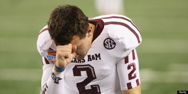 ARLINGTON, TX - JANUARY 04: Johnny Manziel #2 of the Texas A&M Aggies during the Cotton Bowl at Cowboys Stadium on January 4, 2013 in Arlington, Texas. (Photo by Ronald Martinez/Getty Images) 