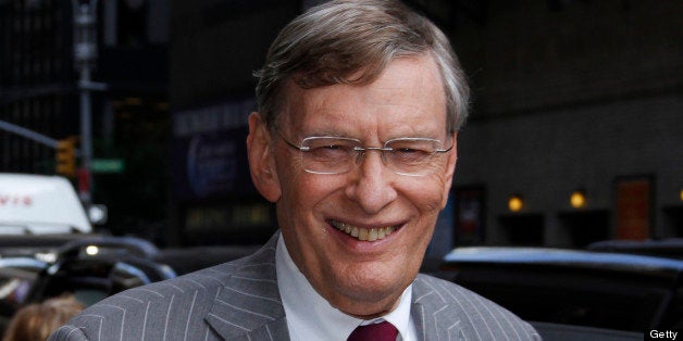 NEW YORK, NY - JULY 15: Bud Selig leaves the 'Late Show with David Letterman' at Ed Sullivan Theater on July 15, 2013 in New