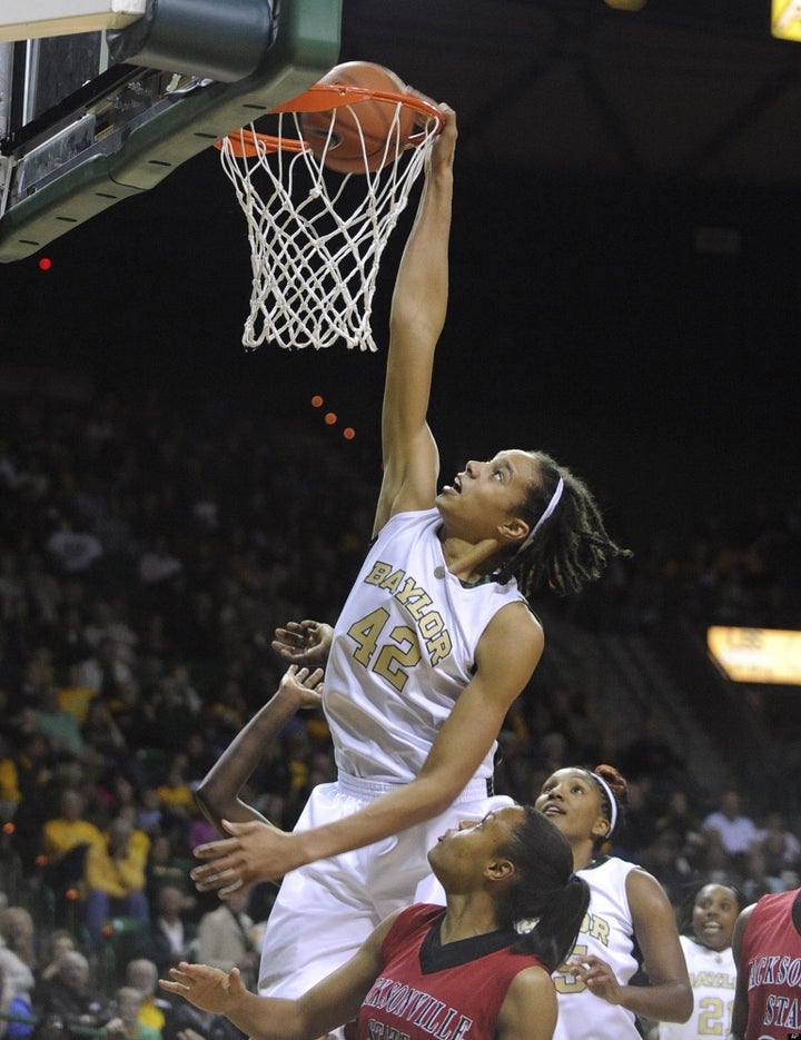 Female basketball player store dunking