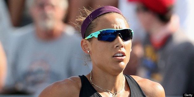 DES MOINES, IA - JUNE 21: Lolo Jones before competing in the Women's 100 Meter Hurdles on day two of the 2013 USA Outdoor Track & Field Championships at Drake Stadium on June 21, 2013 in Des Moines, Iowa. (Photo by Christian Petersen/Getty Images) 
