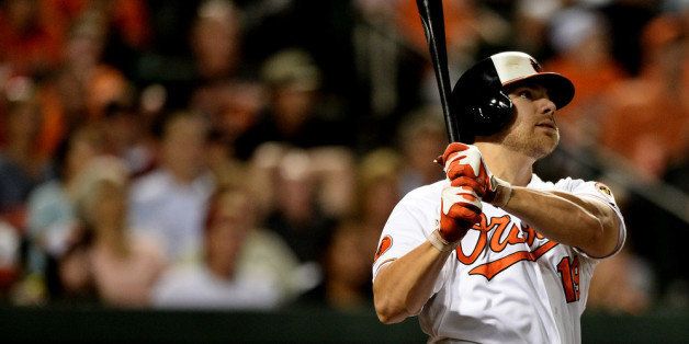 BALTIMORE, MD - AUGUST 01: Chris Davis #19 of the Baltimore Orioles hits a home run in the seventh inning against the Houston Astros at Oriole Park at Camden Yards on August 1, 2013 in Baltimore, Maryland. The Baltimore Orioles won, 6-3.(Photo by Patrick Smith/Getty Images)