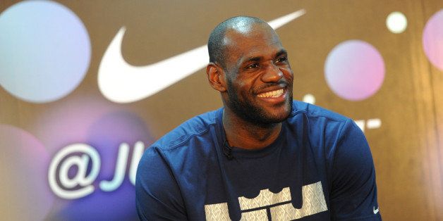 WUHAN, CHINA - JULY 26: (CHINA OUT) LeBron James of the Miami Heat meets fans at Optics Valley Gymnasium on July 26, 2013 in Wuhan, China. (Photo by ChinaFotoPress/ChinaFotoPress via Getty Images)