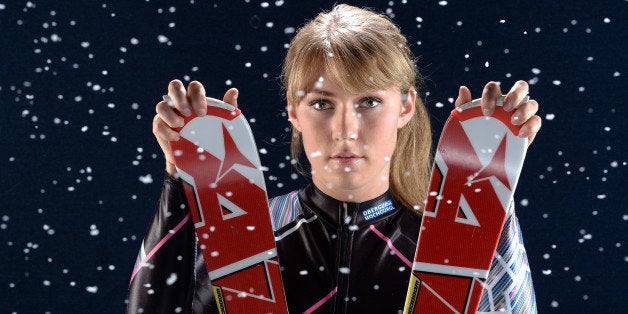 WEST HOLLYWOOD, CA - APRIL 27: Alpine skier Mikaela Shiffrin poses for a portrait during the USOC Portrait Shoot on April 27