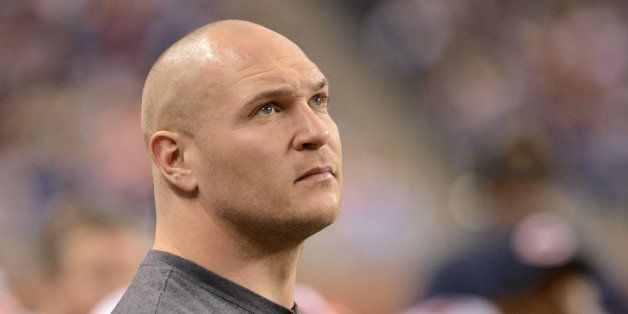 DETROIT, MI - DECEMBER 30: Brian Urlacher #54 of the Chicago Bears looks on during the game against the Detroit Lions at Ford Field on December 30, 2012 in Detroit, Michigan. The Bears defeated the Lions 26-24. (Photo by Mark Cunningham/Detroit Lions/Getty Images)