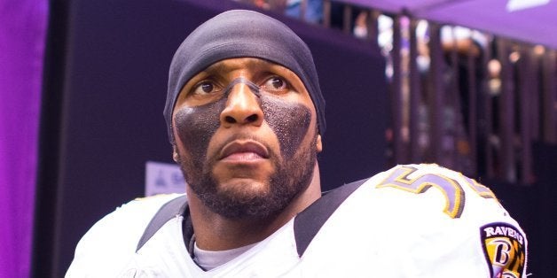 NEW ORLEANS, LA - FEBRUARY 03: Ray Lewis #52 of the Baltimore Ravens looks on during Super Bowl XLVII against the San Francisco 49ers on February 3, 2013 in New Orleans, Louisiana. (Photo by Rob Tringali/SportsChrome/Getty Images)