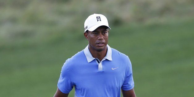 Tiger Woods approaches the 8th hole during the Gardner Heidrick Pro-Am held at Conway Farms Golf Club in Lake Forest, Illinois, on Wednesday, September 11, 2013. (Jose M. Osorio/Chicago Tribune/MCT via Getty Images)
