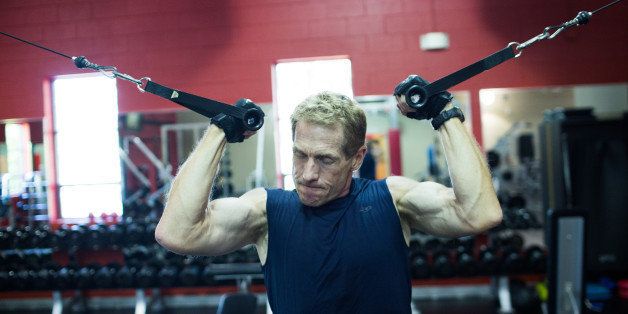 BRISTOL, CT - AUGUST 30: Sports journalist and television personality, Skip Bayless in the gym at ESPN Headquarters after the live filming of First Take, ESPN2's daily sports talk show, on Friday morning, August 30, 2013. Bayless is on air with Stephen A. Smith and Cari Champion as he is every week day, during their two hour morning program from 10am - noon. (Photo by Christopher Capozziello/For The Washington Post via Getty Images)