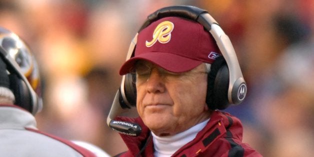 The Washington Redskins' head coach Joe Gibbs is shown during a game against the Philadelphia Eagles on Sunday, December 10, 2006, in Landover, Maryland. (Photo by George Bridges/MCT/MCT via Getty Images)