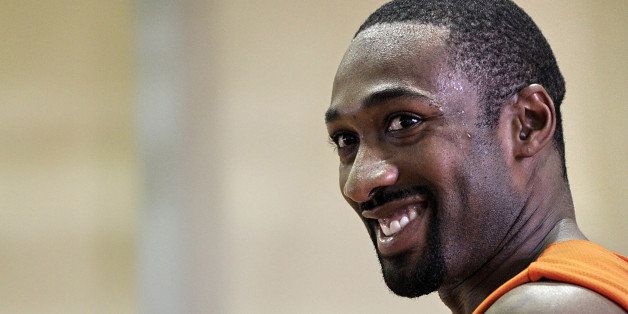 SHANGHAI, CHINA - NOVEMBER 20: (CHINA OUT) American professional basketball player Gilbert Arenas of Shanghai Sharks attends a training session at Meilong Training Base on November 20, 2012 in Shanghai, China. (Photo by ChinaFotoPress/ChinaFotoPress via Getty Images)