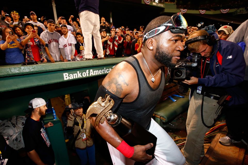 Shirtless Mike Napoli Parties in the Streets of Boston After Their
