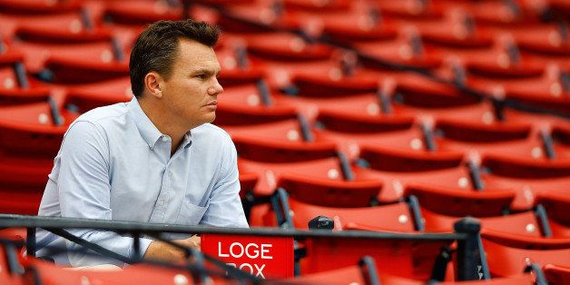 BOSTON, MA - AUGUST 18: Executive Vice President and General Manager of the Boston Red Sox, Ben Cherington, watches batting practice prior to the game between the Boston Red Sox and the New York Yankees on August 18, 2013 at Fenway Park in Boston, Massachusetts. (Photo by Jared Wickerham/Getty Images)