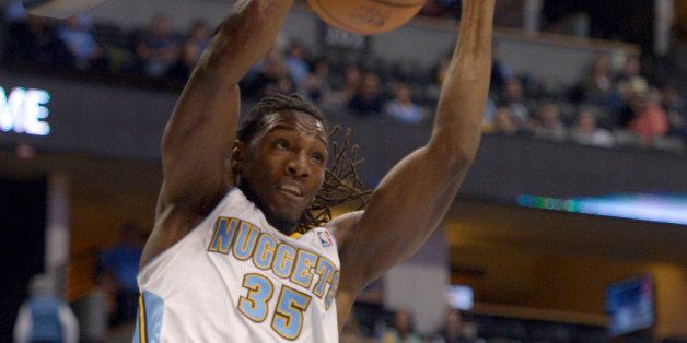 DENVER, CO - OCTOBER 14: Denver Nuggets small forward Kenneth Faried (35) goes up for a big dunk against the San Antonio Spurs October 14, 2013 at Pepsi Center. (Photo By John Leyba/The Denver Post via Getty Images)