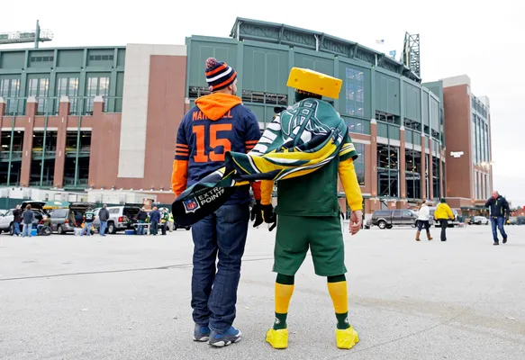 FOX Sports: NFL on X: Fan spotted wearing a cheese grater hat today for  Packers vs @Vikings 😅 #Skol  / X