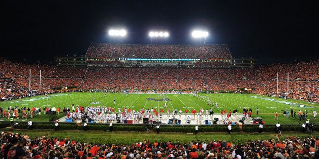 AUBURN, AL - NOVEMBER 16: A general view of Jordan-Hare Stadium during the game between the Auburn Tigers and the Georgia Bulldogs on November 16, 2013 in Auburn Alabama. (Photo by Scott Cunningham/Getty Images)