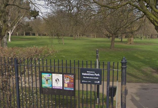 The foetus was found in Valentines Park in Ilford on Thursday 