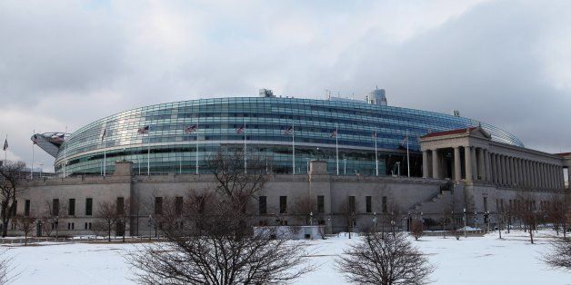 CHICAGO - JANUARY 20: Soldier Field, home of the Chicago Bears football team in Chicago, Illinois on JANUARY 20, 2014. (Photo By Raymond Boyd/Getty Images) 