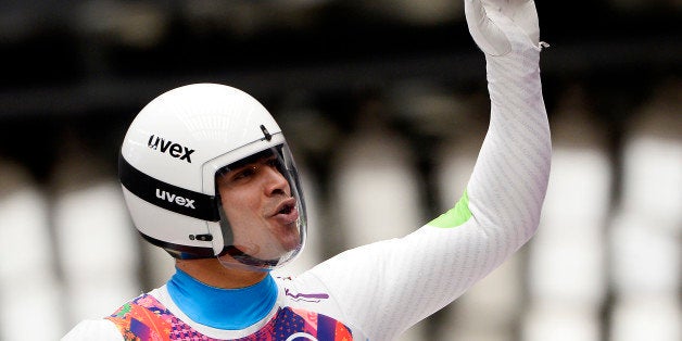 Independent Olympic Participant Shiva Keshavan from India competes in the Men's Luge final at the Sanki Sliding Center during the Sochi Winter Olympics on February 9, 2014. AFP PHOTO / LIONEL BONAVENTURE (Photo credit should read LIONEL BONAVENTURE/AFP/Getty Images)