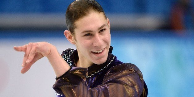 US Jason Brown performs during the Men's Figure Skating Short Program at the Iceberg Skating Palace during the Sochi Winter Olympics on February 13, 2014. AFP PHOTO / JUNG YEON-JE (Photo credit should read JUNG YEON-JE/AFP/Getty Images)