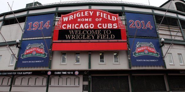 CHICAGO - JANUARY 16: Wrigley Field, home of the Chicago Cubs baseball team, who is celebrating 100 Years in baseball in Chicago, Illinois on JANUARY 16, 2014. (Photo By Raymond Boyd/Getty Images) 