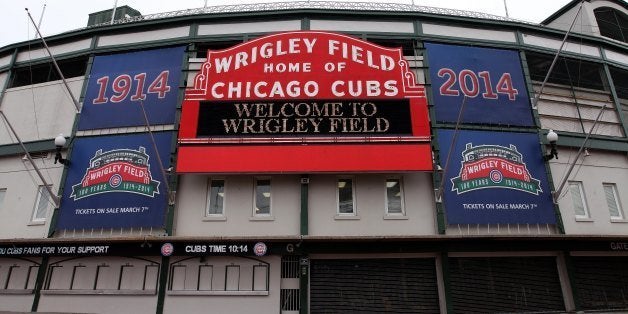  Women's MLB Chicago Cubs Wrigley Field 100 Year